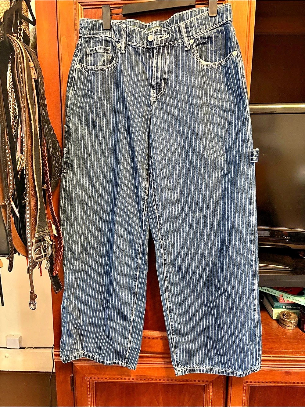 Wild Fable Striped Straight Leg Jeans Size Small